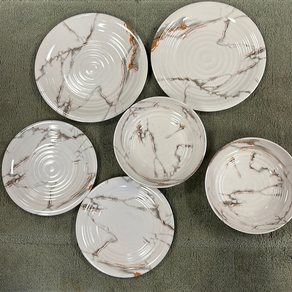 Elama Melamine Ware 6 Piece Dinnerware Set - Picture 2 of 6